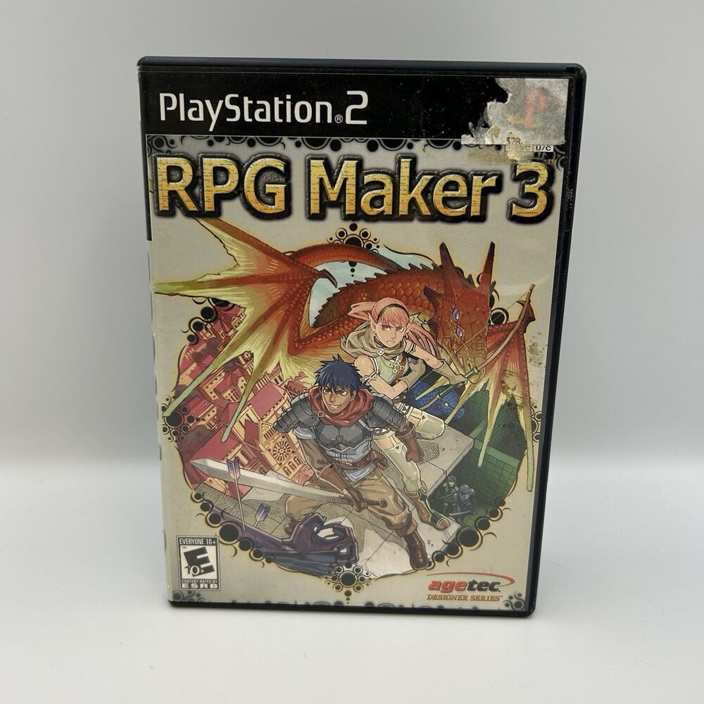 RPG Maker 3 (Sony PlayStation 2, 2005) PS2 Complete CIB Manual - Tested Working